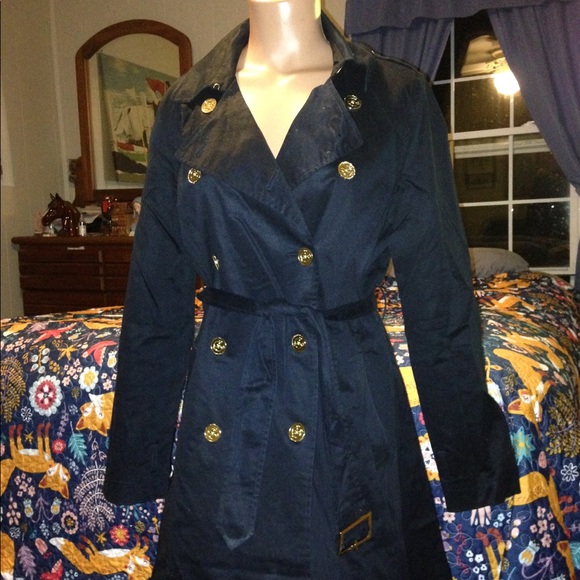 C WONDER TRENCH COAT MEDIUM NAVY PINK - Picture 4 of 4